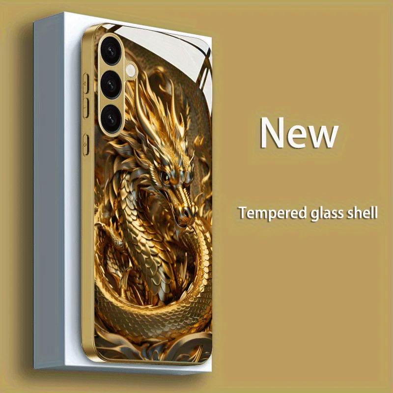 Galvanisierte goldene neue Handyhülle für Samsung Galaxy S26 Ultra S25 Plus S24 S23 S22 fe gehärtetes Glas Künstlerische Texturmuster