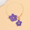 Golden Oil-Dripped Foot Chain Adjustable Beach Jewelry Simple Flower Pendant Anklet  Summer