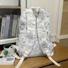 Zaino in Nylon Stampato Paesaggio Stile Cinese con Grande Capacità e Tasche Multiple Adatto per l'Uso Quotidiano e Studentesco Come Zaino Studentesco