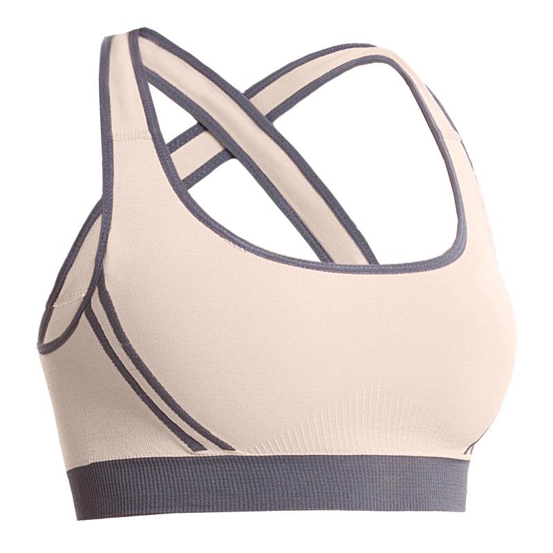 Shockproof Wirefree Cross Back Sports Bra for Running & Yoga
