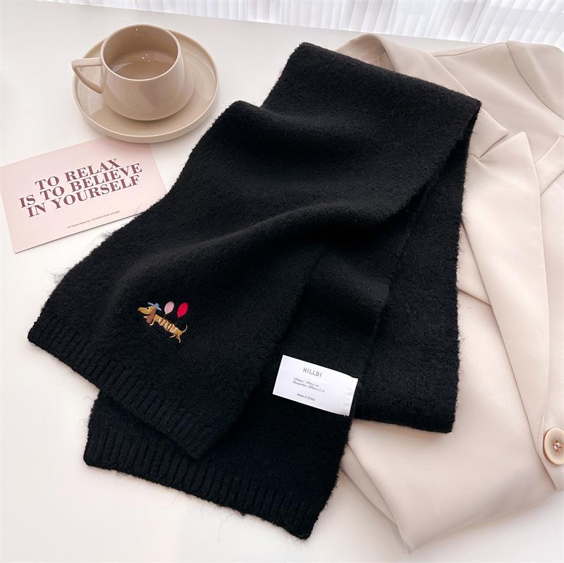 Solid Color Winter Warmer Scarf For Women Men Faux Cashmere Shawl Unisex Shawl Wrap Female Pashmina Neck Warmer Scarf