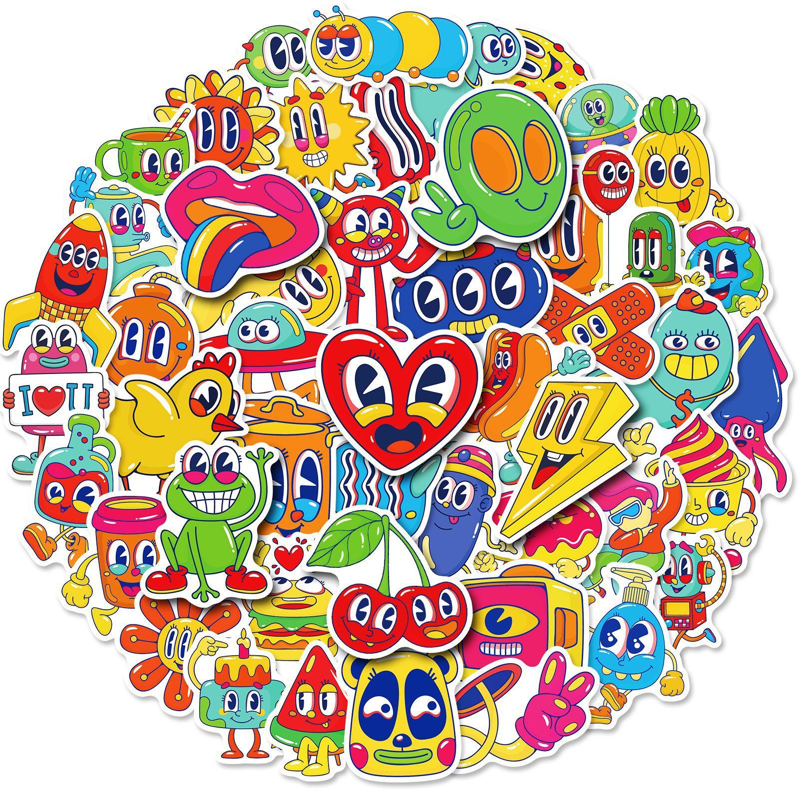 

50 шт. новые наклейки, милые наклейки для детей, наклейки на чашки, наклейки для ноутбуков, подарок для детей