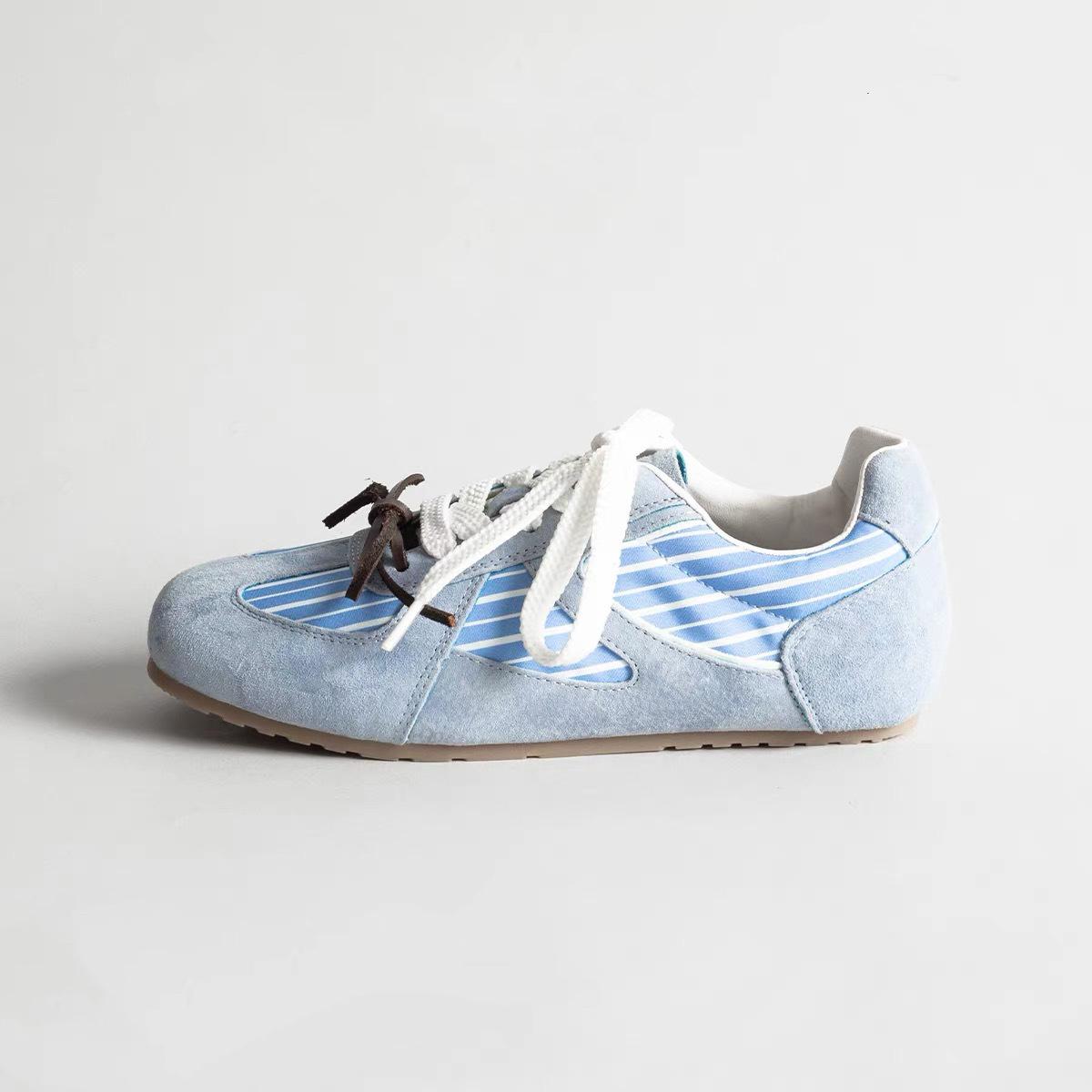 

Blue and white color matching pair of shoelaces, German training shoes for women s 2025 spring and autumn new breathable and versatile sports and leis 40 синий