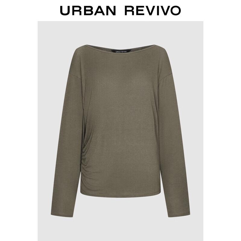 

UR Women s Elegant Pleated Backless Long-Sleeve T-Shirt L