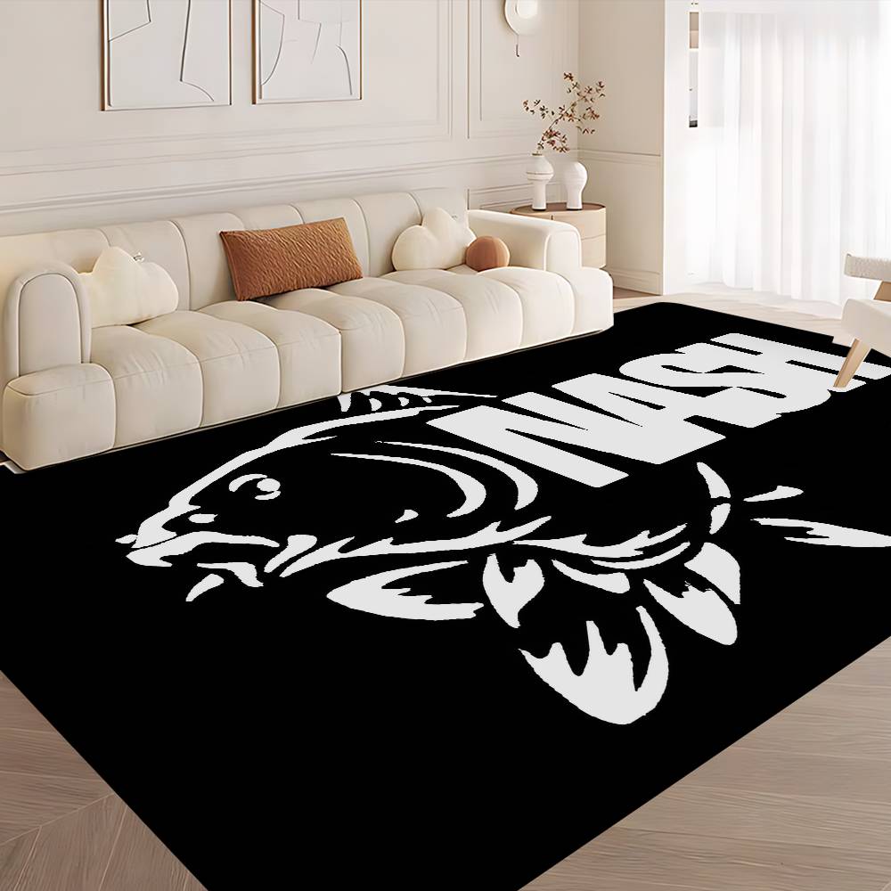 Nash Fishing Logo Hallway Carpet Washable Non-Slip Living Room Sofa Chairs Area Mat Kitchen Doormat Area Rug