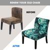 Accent Armless Chair Cover Leopard Geometric Single Seat Sofa Stool Slipcover Stretch Chair Covers Elastic Couch Protector Cover