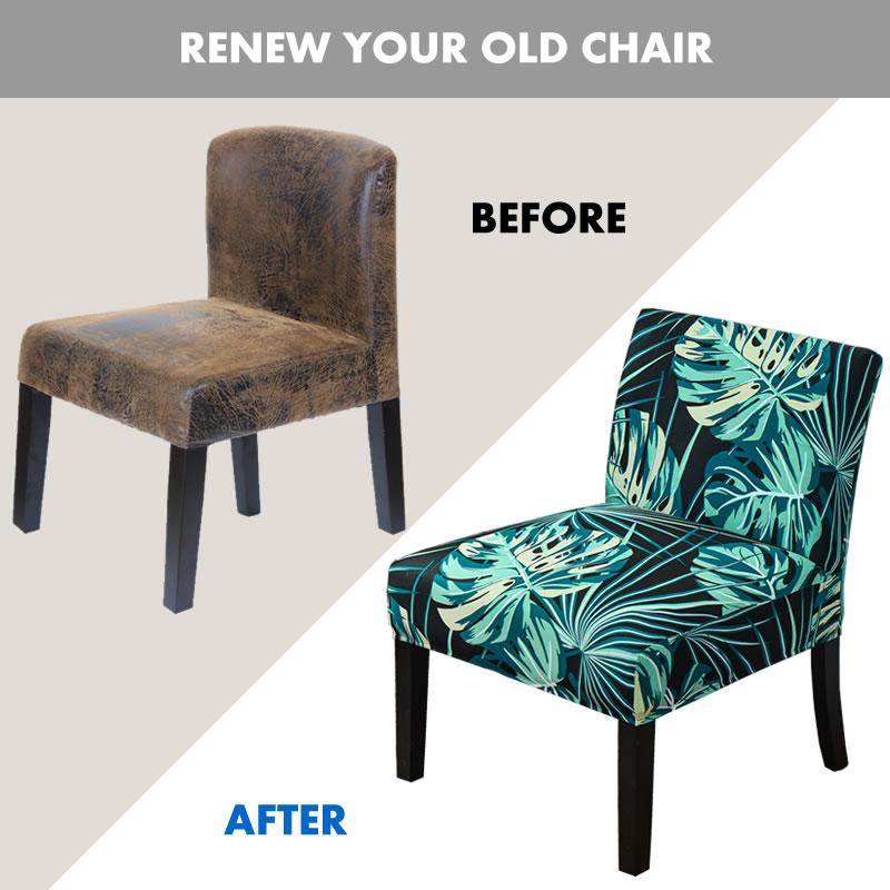 Accent Armless Chair Cover Leopard Geometric Single Seat Sofa Stool Slipcover Stretch Chair Covers Elastic Couch Protector Cover