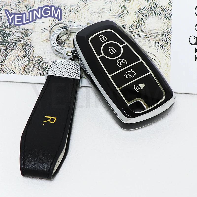 3 4 5 Button Car Key Cover For Ford Fusion Mondeo Mustang Explorer Edge Ecosport For Lincoln Mondeo Mkc Mkz Mkx Key Case For Car