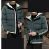 Cotton Clothes Men Winter Hooded Striped Thickening Cotton Jacket Trend Bread Clothing Cotton Jacket Men Fashion Casual Jacket