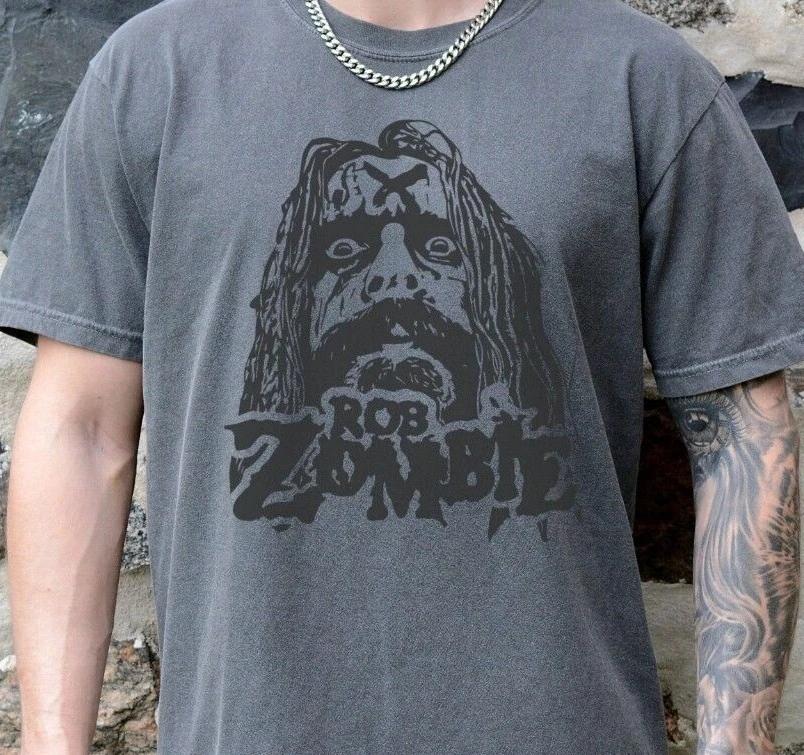 Rob Zombie T-Shirt White Zombie Metal Band Vintage Black Comfort Colors 1717 Tee S