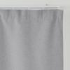 MUJI New Life Light-Blocking Polyester Plain Weave Non-Pleated Curtains, Set of 2, Light Gray, 100cm Wide x 200cm Long, 84835698