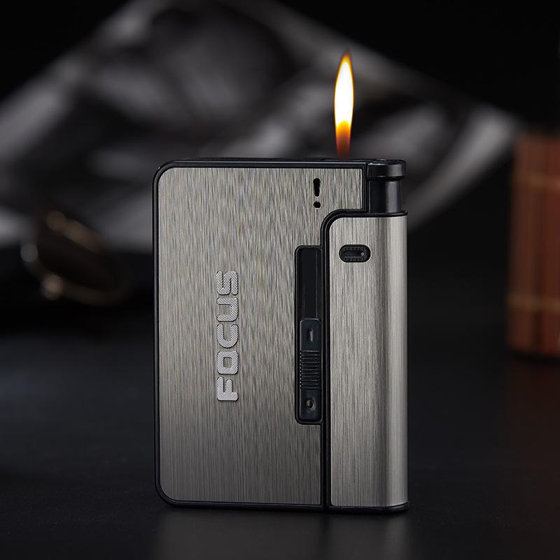 Focus YH001 Portable Cigarette Case with Replaceable Lighter - Creative, Separable Design