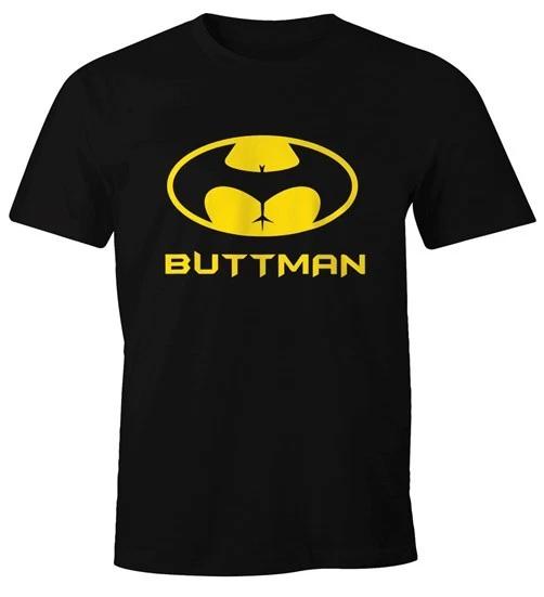 Mens Funny T-Shirt Buttman Parody Superhero Fun Shirt Moonworks XL