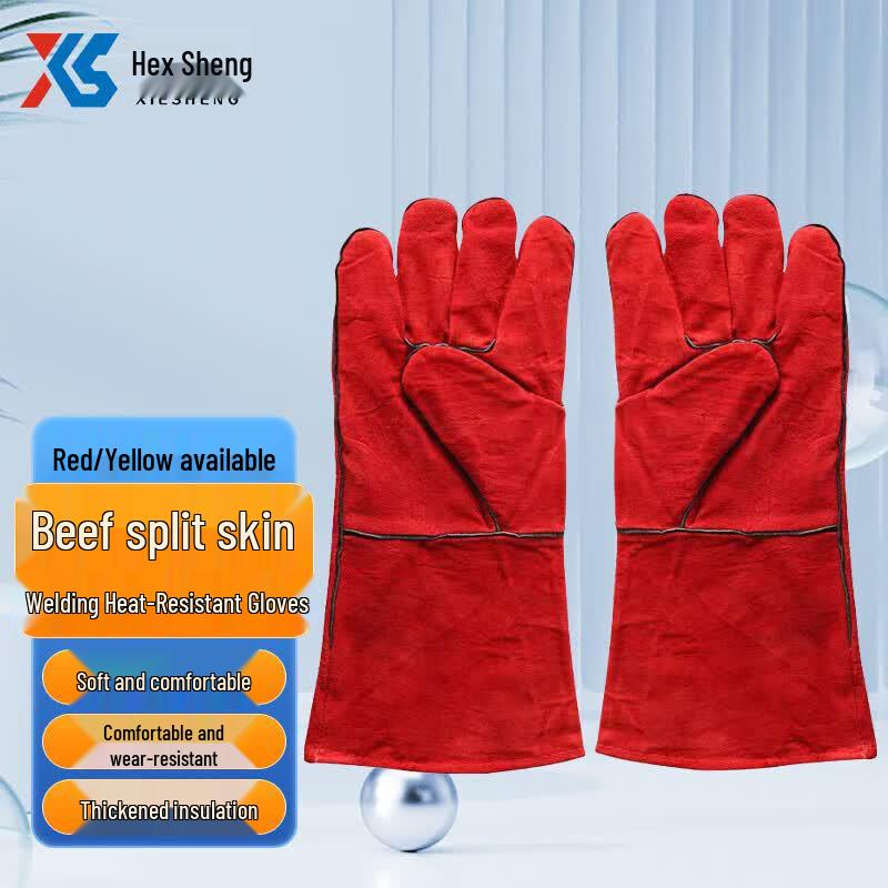 Cowhide Welder Heat-Resistant Gloves
