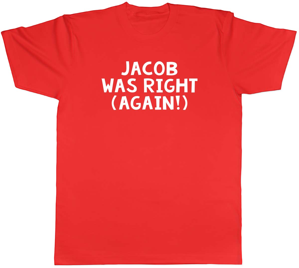 Personalised Name Was Right (Again) Unisexs Unisex TShirt Tee S