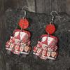 Christmas Gnome Rudolph Faceless Doll Acrylic Holiday Earrings