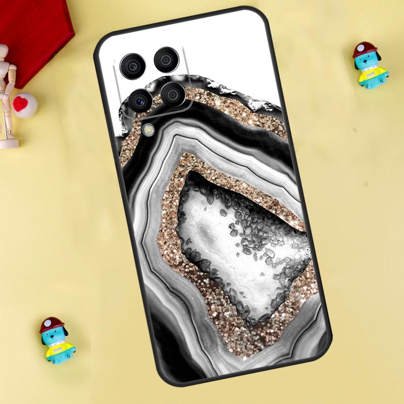 Luxury Gold Foil Art Case For Samsung Galaxy M35 M55 M15 M11 M12 M13 M14 M06 M16 M36 M56 M31 M53 M32 M52 M34 M54