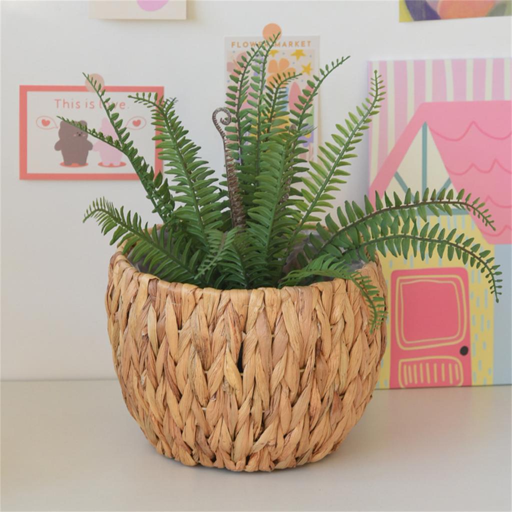 Decorative Plant Holder Balcony Flower Pots with Plastic Lining Waterproof Liner Planter Basket for Indoor and Outdoor