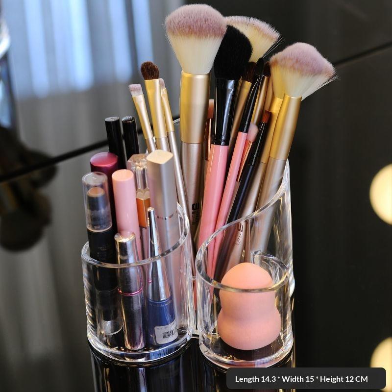 Acrylic Transparent Cosmetic Holder Makeup Brushes Tool Storage Box Case Make-Up Brush Holder Table Organizer Makeup Tool