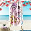 Cartoon mermaid and sea 2D Flat Print Beach Towel, Large Soft Quick Dry Towel for Beach Camping SwimmingXSTJ0915387