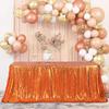 Gold Sequin Rectangle Table Cover Sparkly Fabric Table Cloth for Birthday Wedding Party Holiday Baby Shower Christmas Decoration