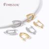 18k Gold Plated Inlaid Zircon U Shape Earring Clasp Fasteners Accessories DIY Handmade Tassel / Pearl Drop Earrings Findings
