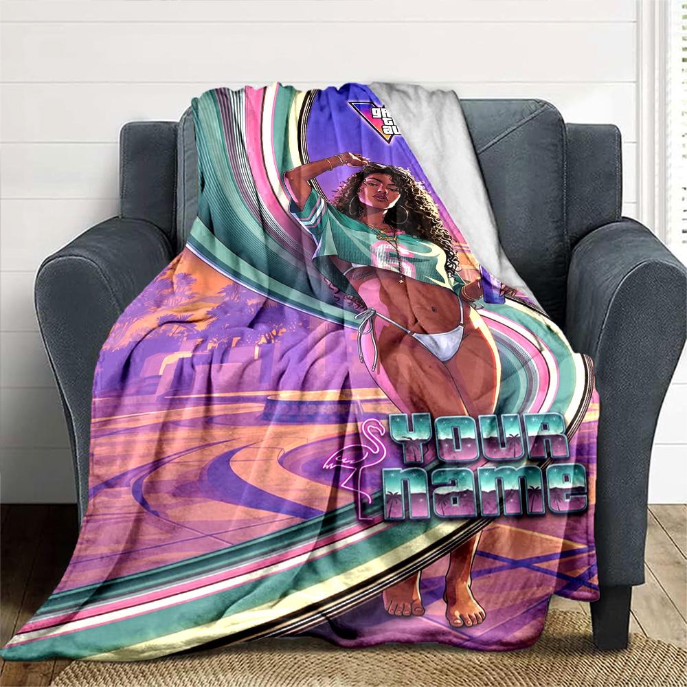 Gta Personalized Name Blanket Gift Personalized Blanket Comfortable Throw For Couch Home Decor Bed Sofa for All Occasions