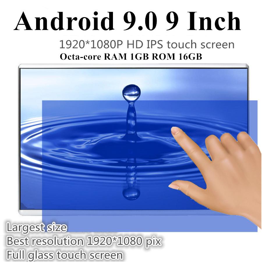 Pair 9inch HD 1080P Android 9.0 RAM 1GB ROM 16GB Octa-core 1.5GHz AV Audio IN Mirror Link OBD TPMS FM Headrest Rear Seat Monitors Touch Screen