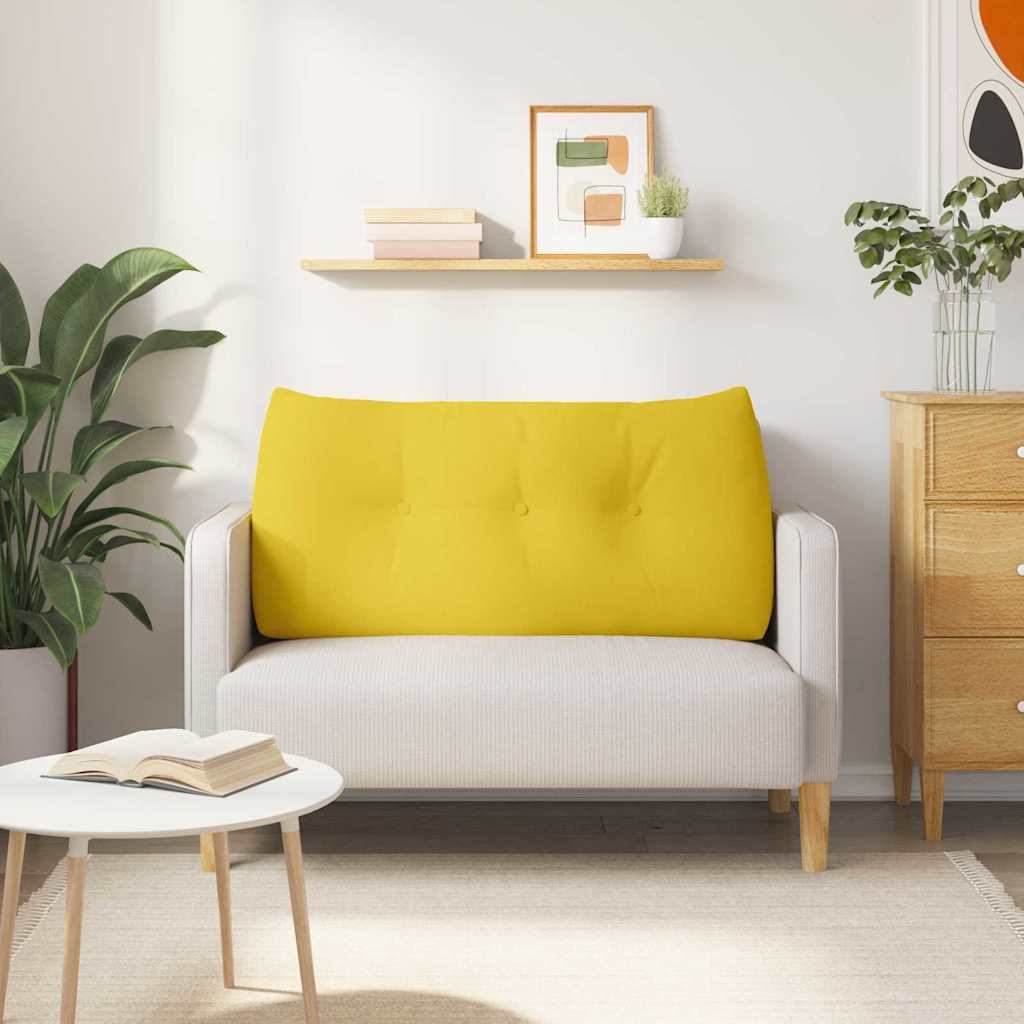 Back Cushion Light Yellow 100 x 24 x 50 cm Fabric