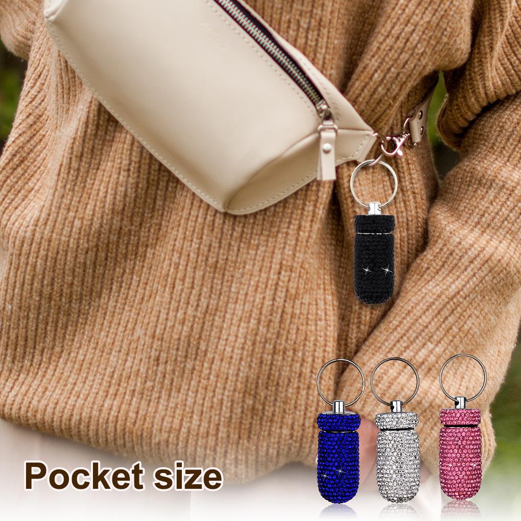 4 Pieces Aluminum Alloy Waterproof Pill Cases Dispenser Containers Airtight Piller Holder Organizer Health Care