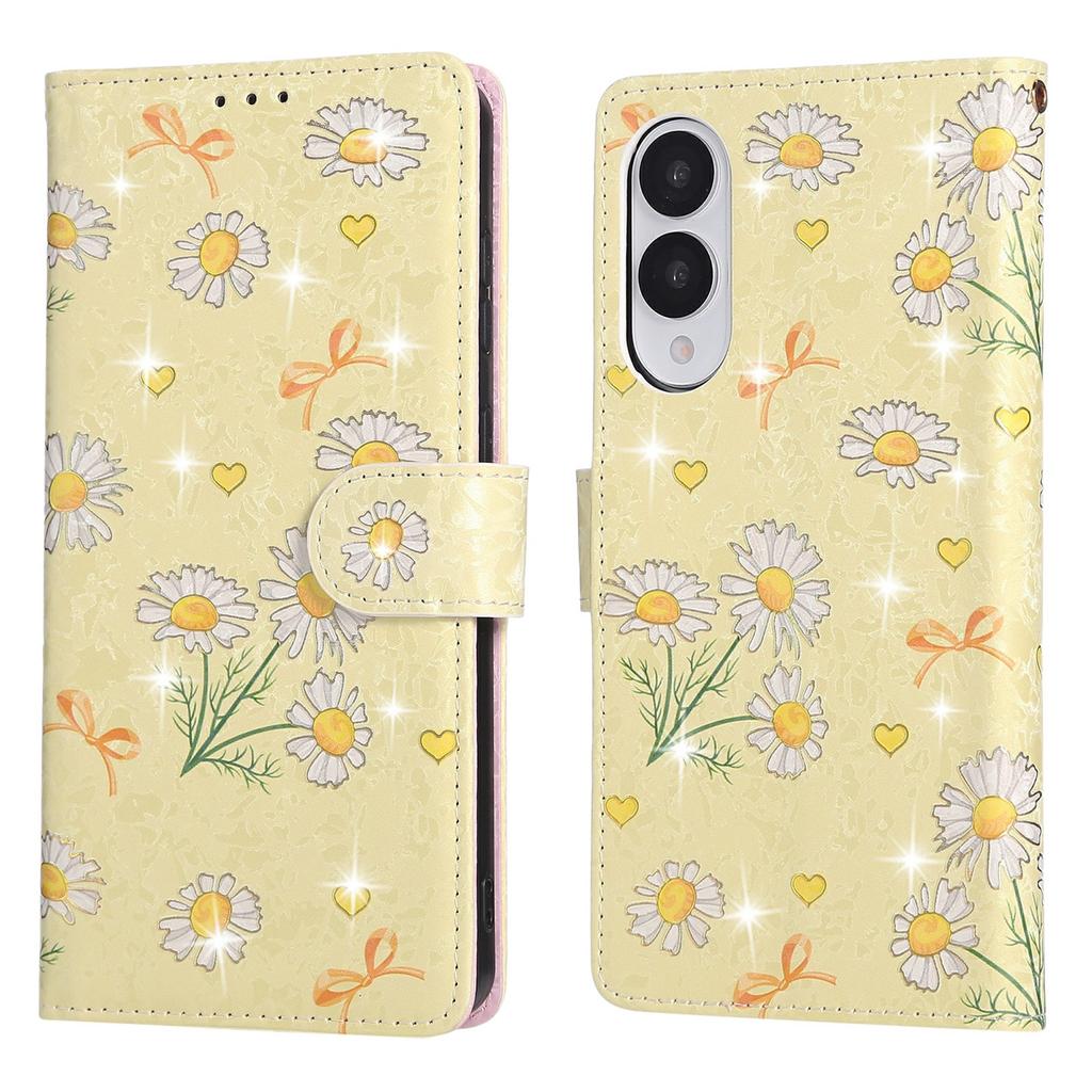 For Samsung Galaxy S25 Edge Case RFID Blocking Flower Leather Phone Cover