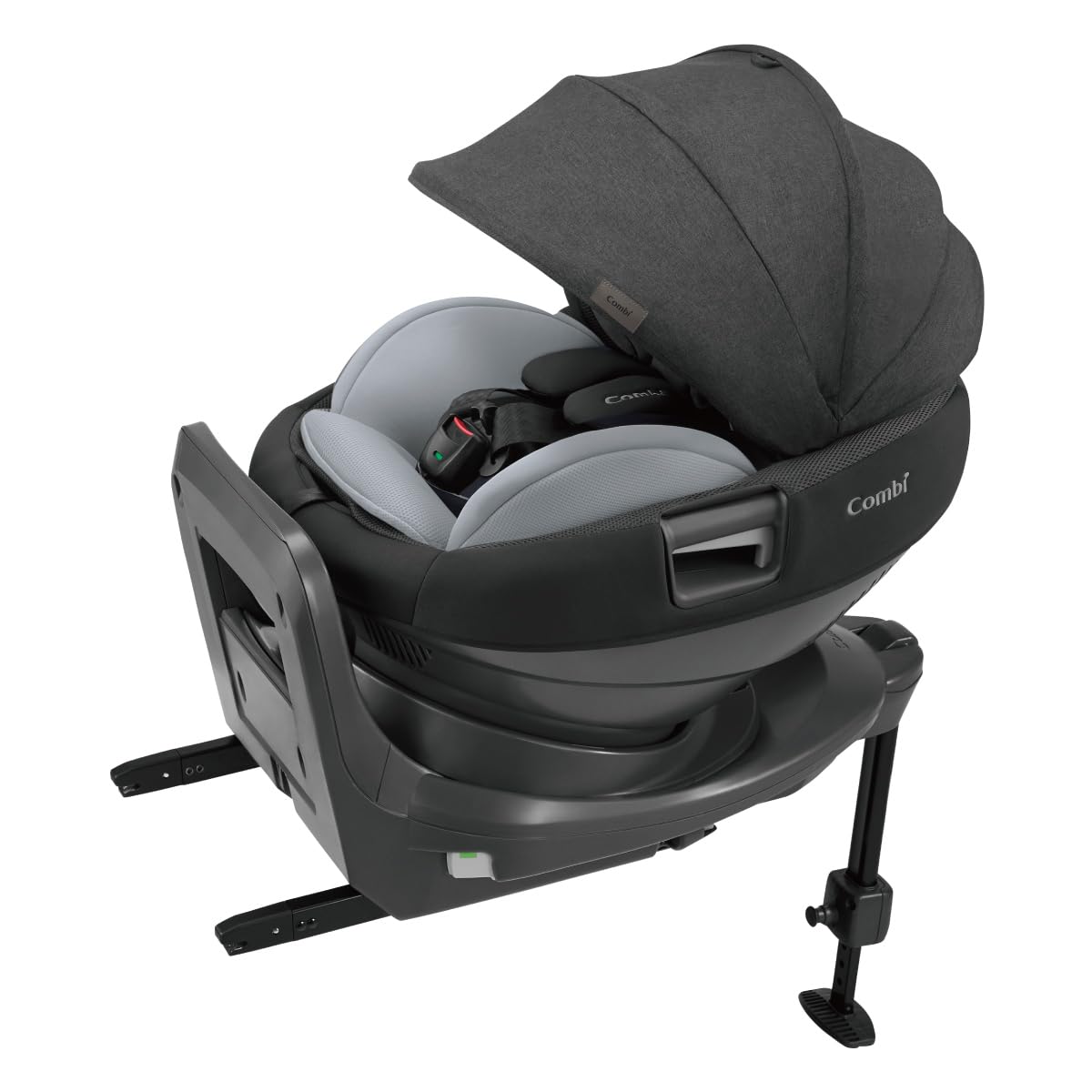

Combi ISOFIX-compatible, rotating car seat for newborns and children aged from birth to 4 years, White Label THE S ISOFIX Egg Shock ZC-720, Gray,