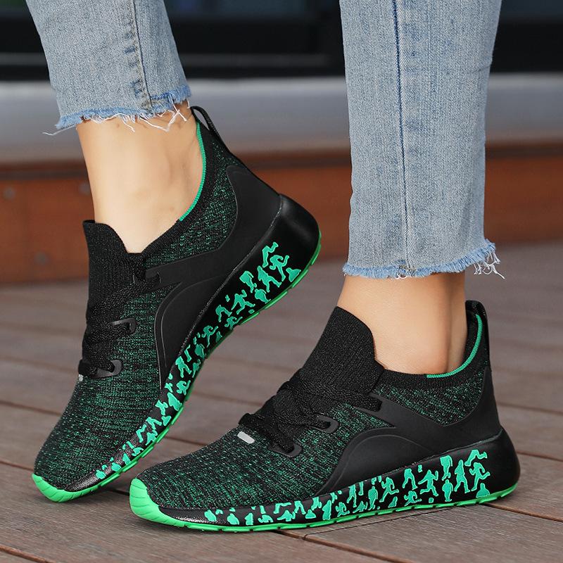 Flying Woven Running Shoes Low-top Foot Net Cloth Fashion Sports Shoes Couple Casual Net Running Shoes