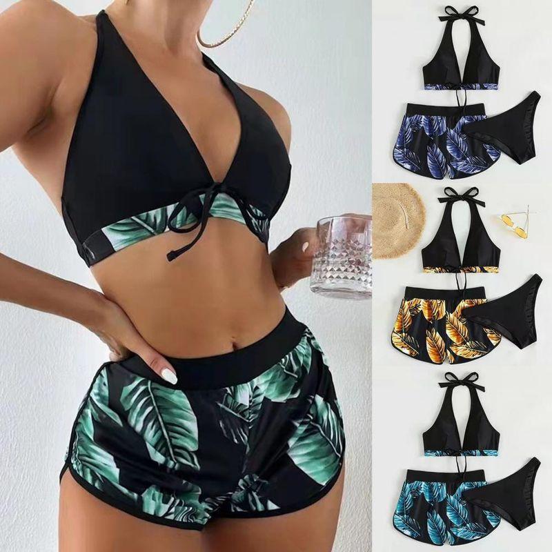 

3 Piece Swimsuit Bikini Swimsuit Golden S