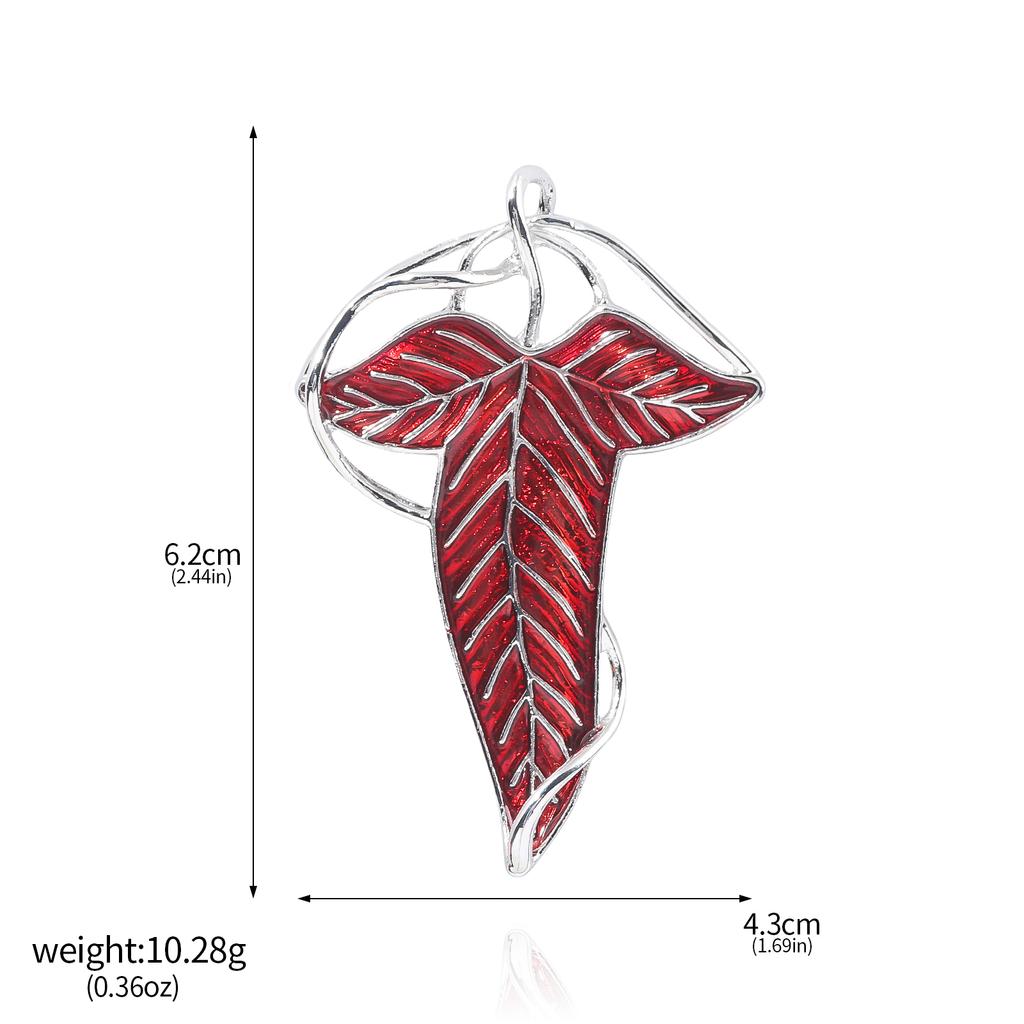 Elf Queen Green Leaves of Lorien Brooch Pin Tolkien Galadriel Legolas Frodo Baggins Aragorn Tree Enamel Badge Movie Jewelry