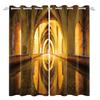 2pcs/set 3D Spacecraft Cabin Window Curtain Science Fiction Futurism Bedroom Living Room Decor Blackout Polyester Fabric Curtain