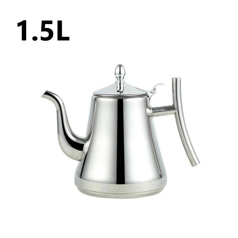 1 Pcs Thickened Stainless Steel Teapot Kettle Kettle Hotel Restaurant Home Induction Cooker Flower Teapot Coffee Pot