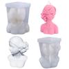 Blindfolded Girl Silicone Candle Mold DIY Rose Human Body Candle Making Aromath Soap Plaster Molds Home Decor Handmade Gifts