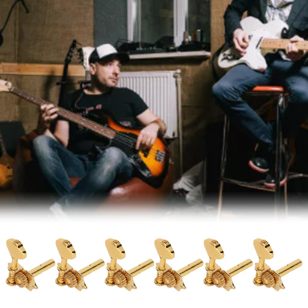 6Pcs Guitar String Tuning Peg Metal Open Tuner Key NaMachine Hd Set Kit for Acoustic Electric