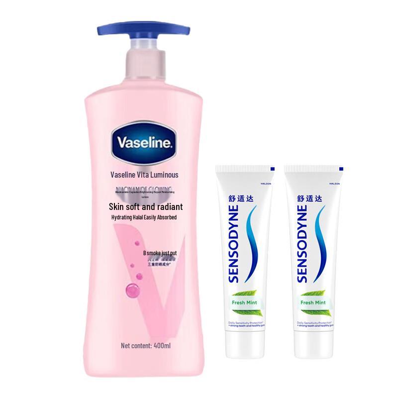 Sensodyne Fresh Mint Zahnpasta & Vaseline Lotion Bundle