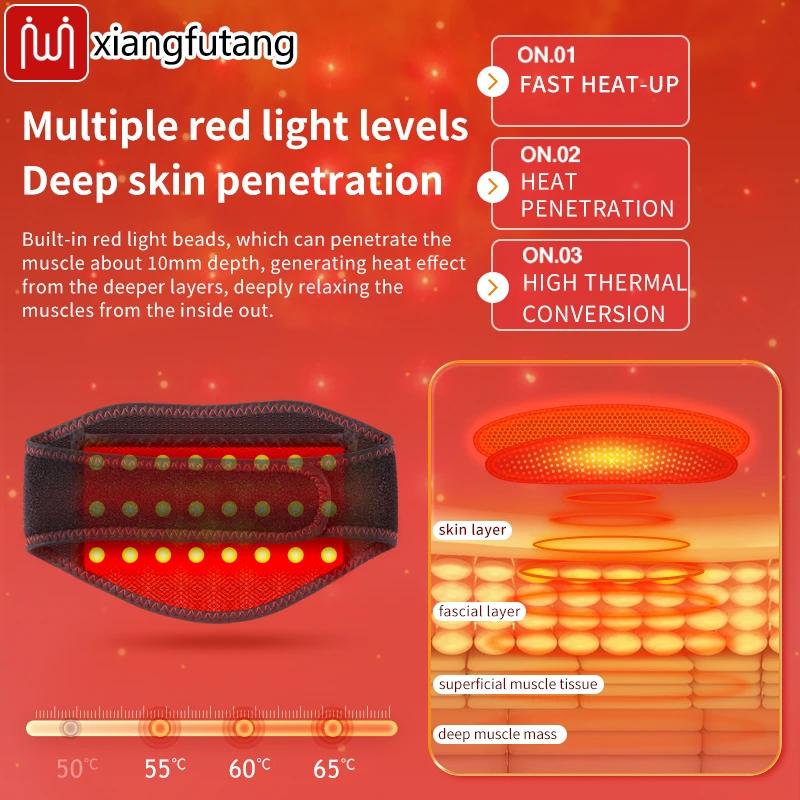 Tragbares Rotlicht-Nackenmassagegerät/Tiefenkneten für Halswirbelsäule/Trapezmuskel-Entspannung/3 Gänge Zeitgesteuerte Erwärmung/Heim-/Fahrgebrauch