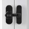 Zinc Alloy Combination Latch for Sliding Doors and Filing Cabinets Scratch Resistant Matte Black 90 mm x 70 mm x 28 mm Size