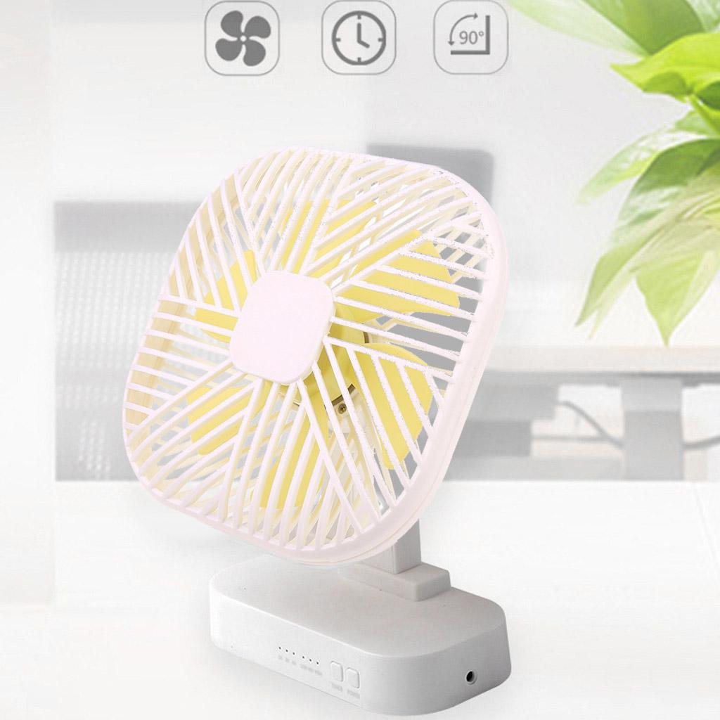 Universal Tabletop Mini Fan USB/battery Powered Desk Fan with 3 Speed Timing Function Camping Office Home Dorm Car Fans