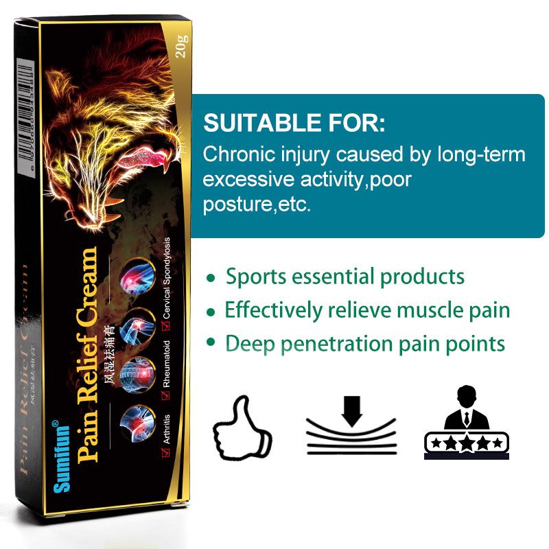 1 Stück Sumifun Tiger Balm Schmerzlinderungssalbe rheumatoide Arthritis Behandlung Gelenkrücken wirksame schmerzstillende Creme