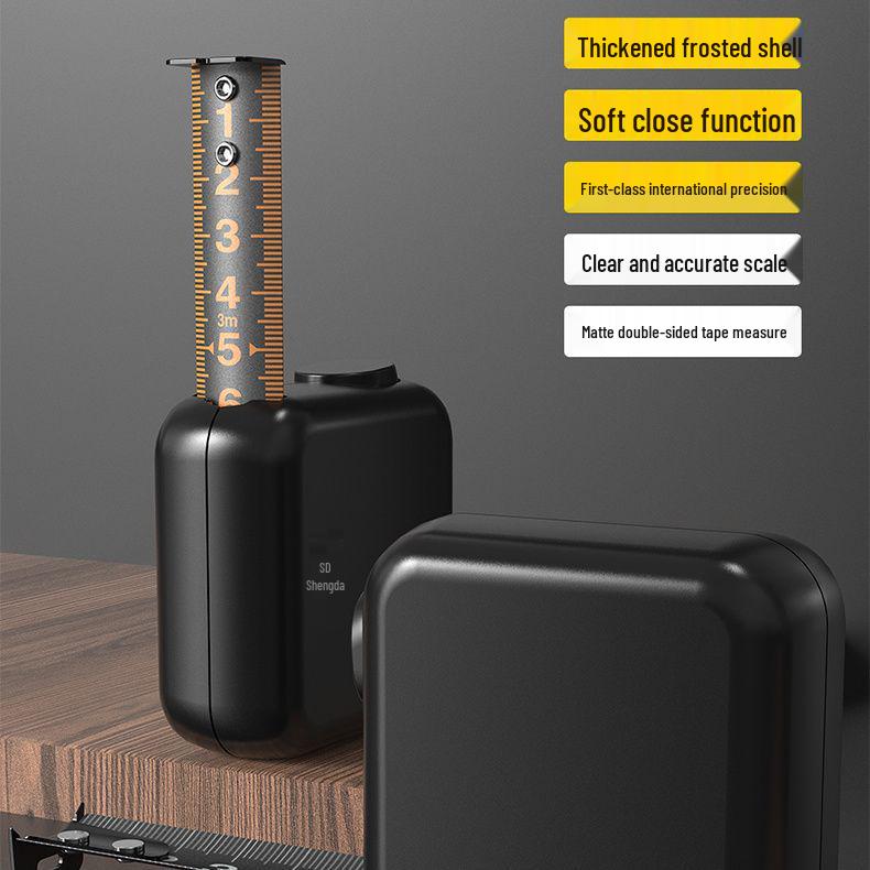 Самоблокирующаяся квадратная рулетка 3 м: Мини, Ударопрочная, Износостойкая, Высокоточная, Устойчивая к ржавчине, Портативная линейка.