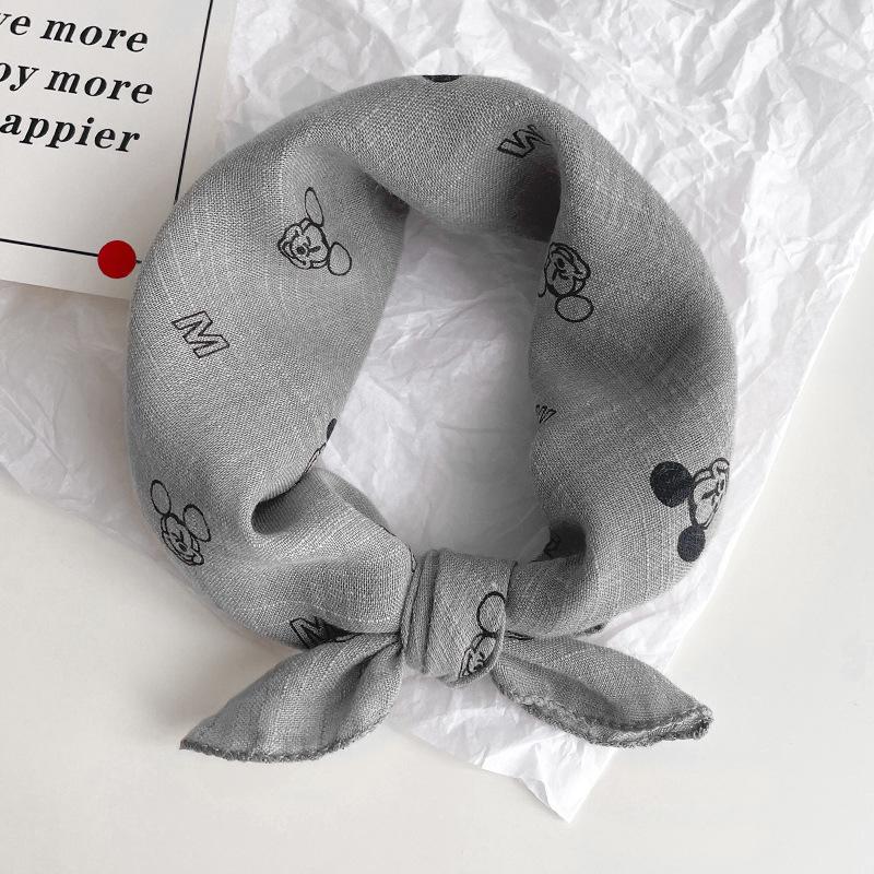 Cute Cotton And Linen Children'S Scarves Thin Silk Scarves For Boys And Girls Small Square Scarves For Babies Triangular Drool Bibs For Babies