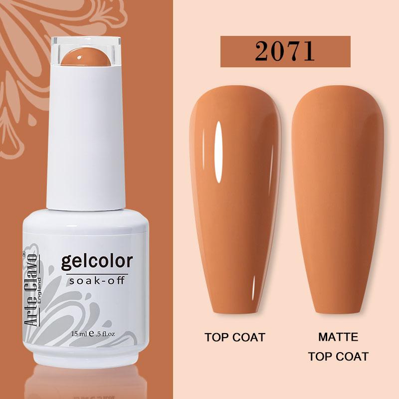 Arte Clavo Nail Gel Polish 15ml Soak Off Gel Varnish Colorful Glass Bottle Bright Color Glitter Varnish Nail Polish