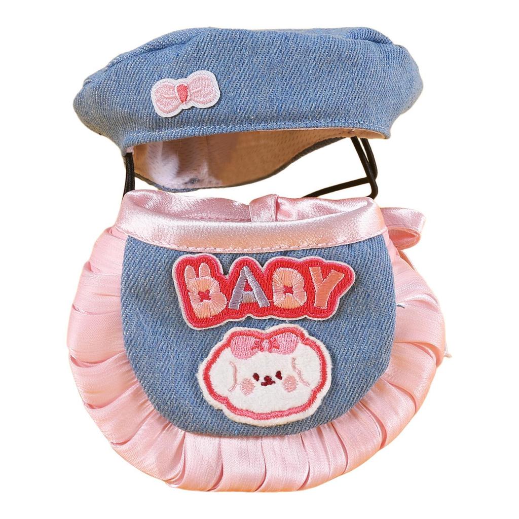 Dog Cat Cowboy Costume Set, Hat Scarf Set Cosplay Gift Party Supplies, Funny