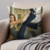 JJennifer Garner Cushion Cover Pillowcase Antidustmite Invisible Zipper Short Plush Sofa Cushion