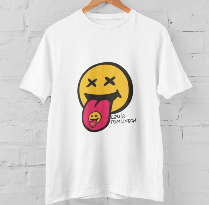Cute Melted Smiley Face Graphic T-T-Shirt XL
